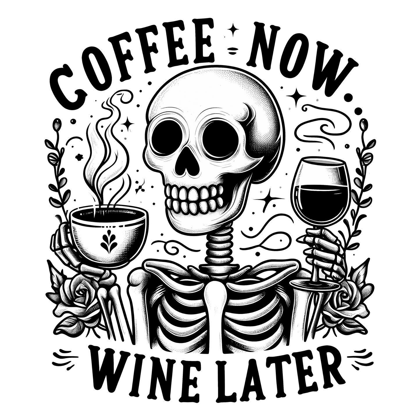 COFFEE NOW, WINE LATER