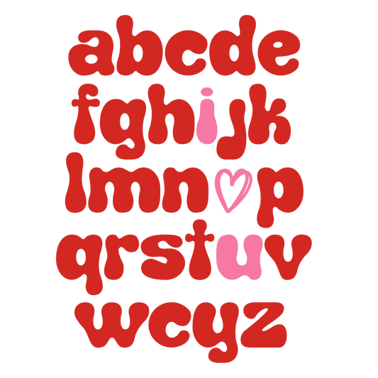 ALPHABET, I HEART YOU