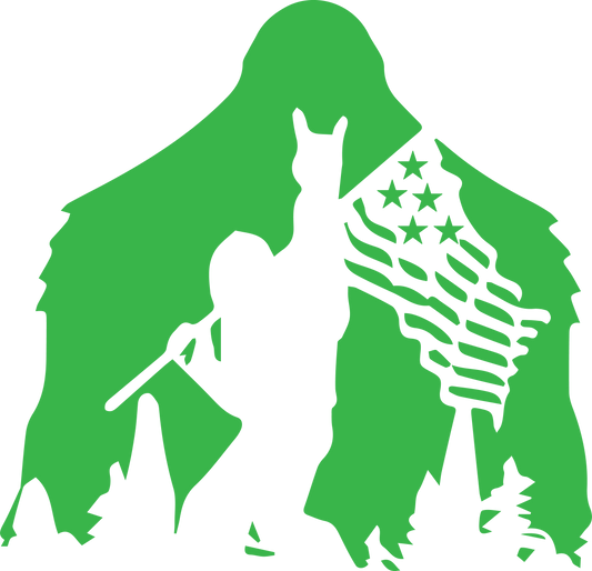 BIGFOOT AND AMERICAN FLAG