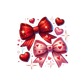 VALENTINES BOWS AND HEARTS