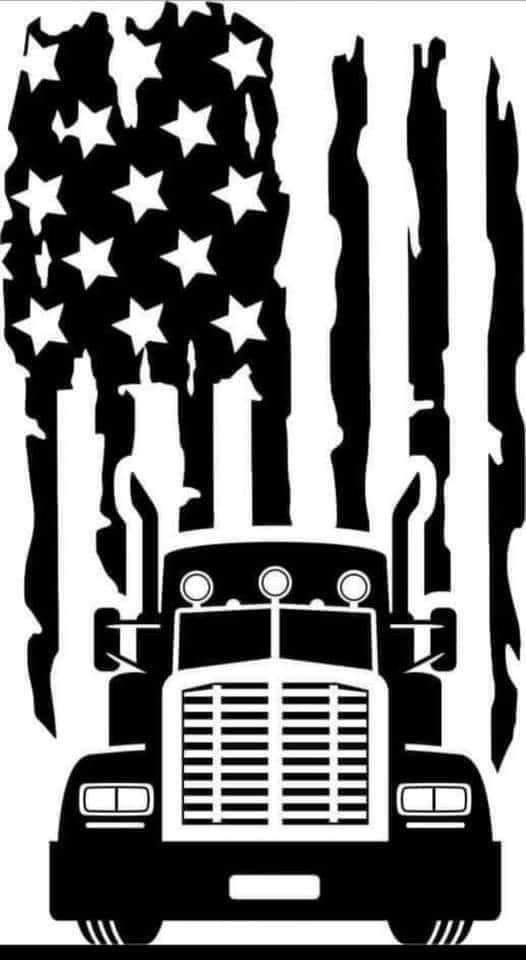 TRUCKER/AMERICAN FLAG