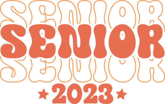 SENIOR CLASS OF 2023 GROOVY OUTLINE