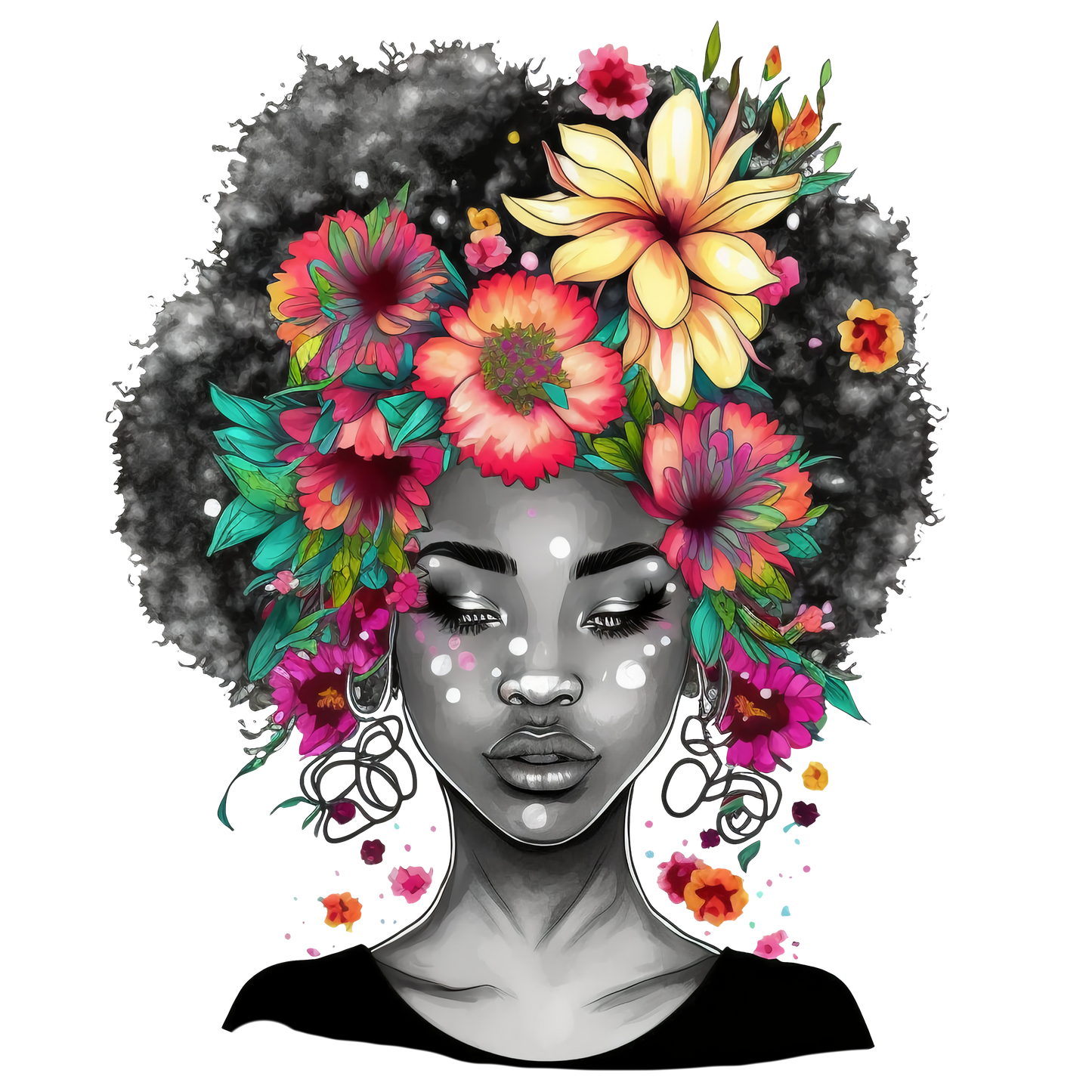 FLORAL HAIR WOMAN